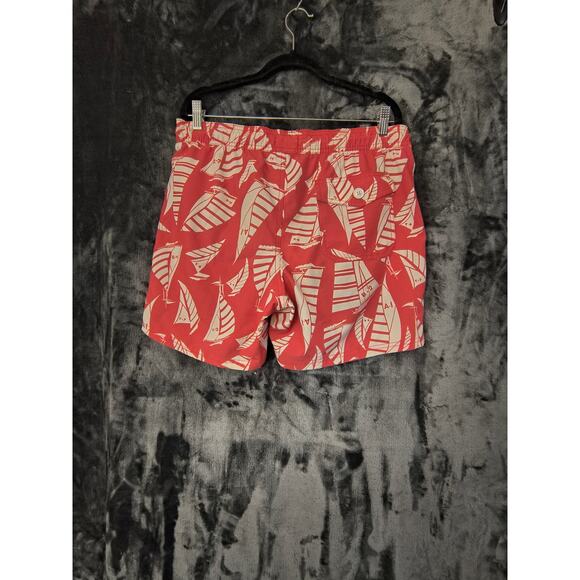 J. Crew Factory Flex Swimwear Men's Medium Sailing away  Red - Picture 6 of 10